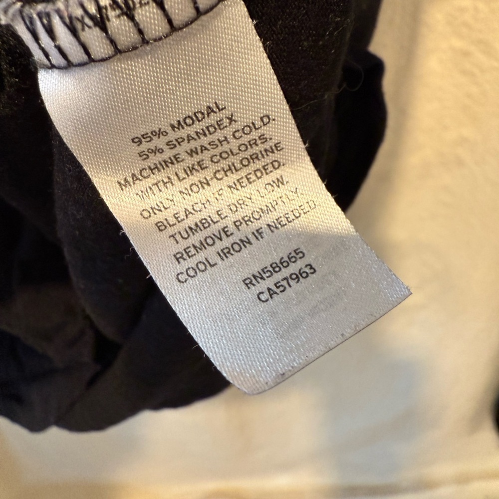 Nordstrom Black Pajama Set with White Piping - Three Piece - Picture 3 of 4